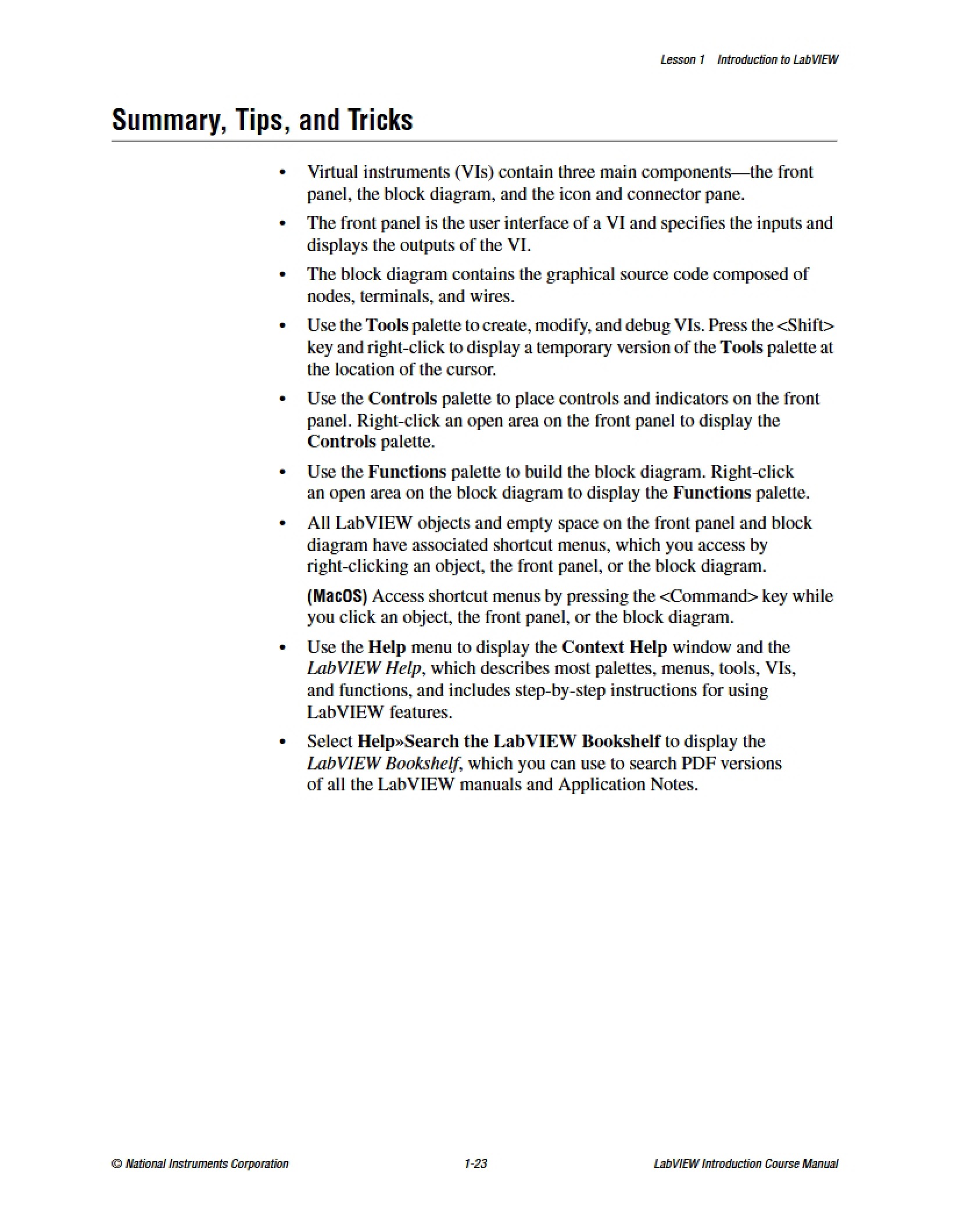 Tips, Tricks, and Summary