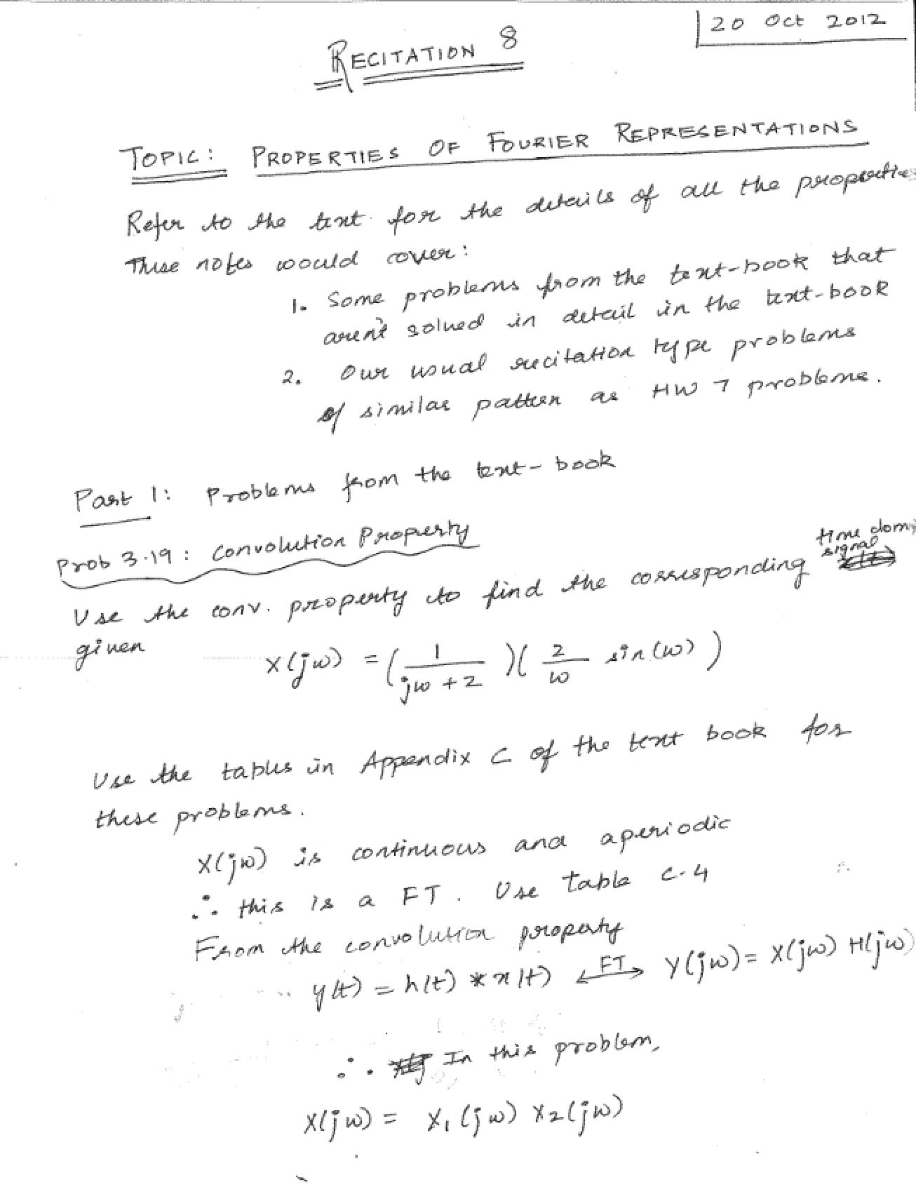 Notes for Recitation Eight