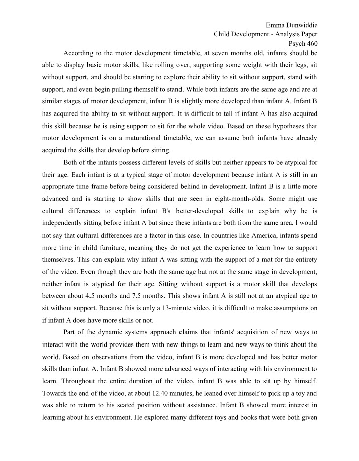 Analysis Paper by Emma Dunwiddie