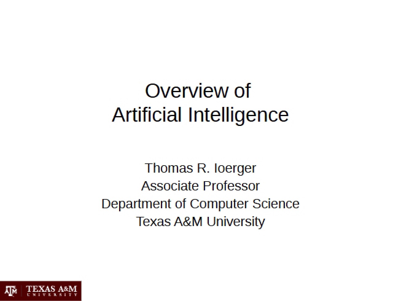 Fourth Lecture on Introduction to Computing