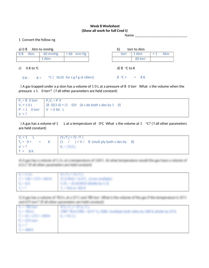 Conversions, Calculations, and Applications of Gas Laws