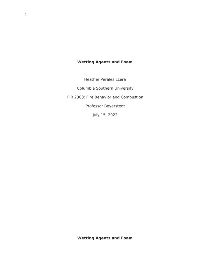 Understanding Foam and Wetting Agents