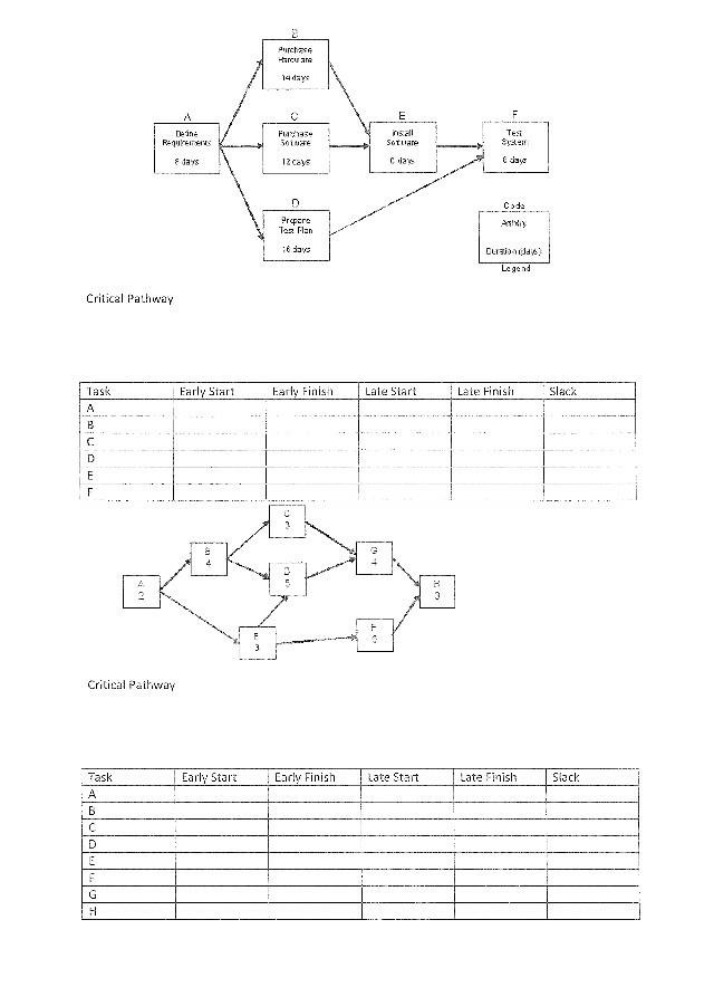 Analysis of Critical Pathway