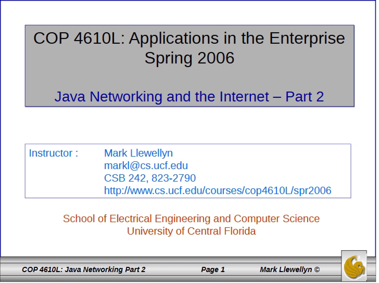 Networking in Java and the Internet