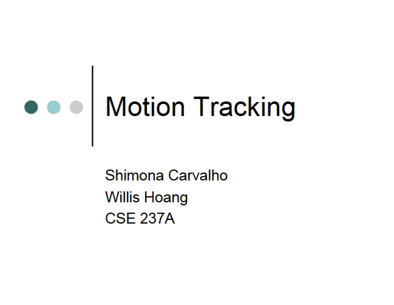 Tracking of Motion