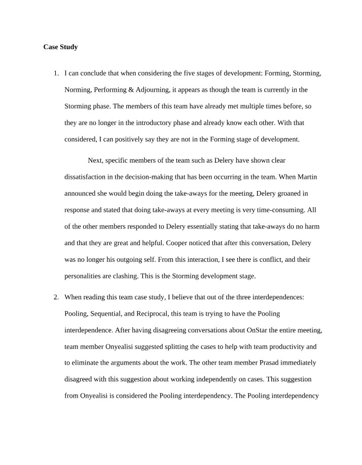 Team Case Study - MGT 217