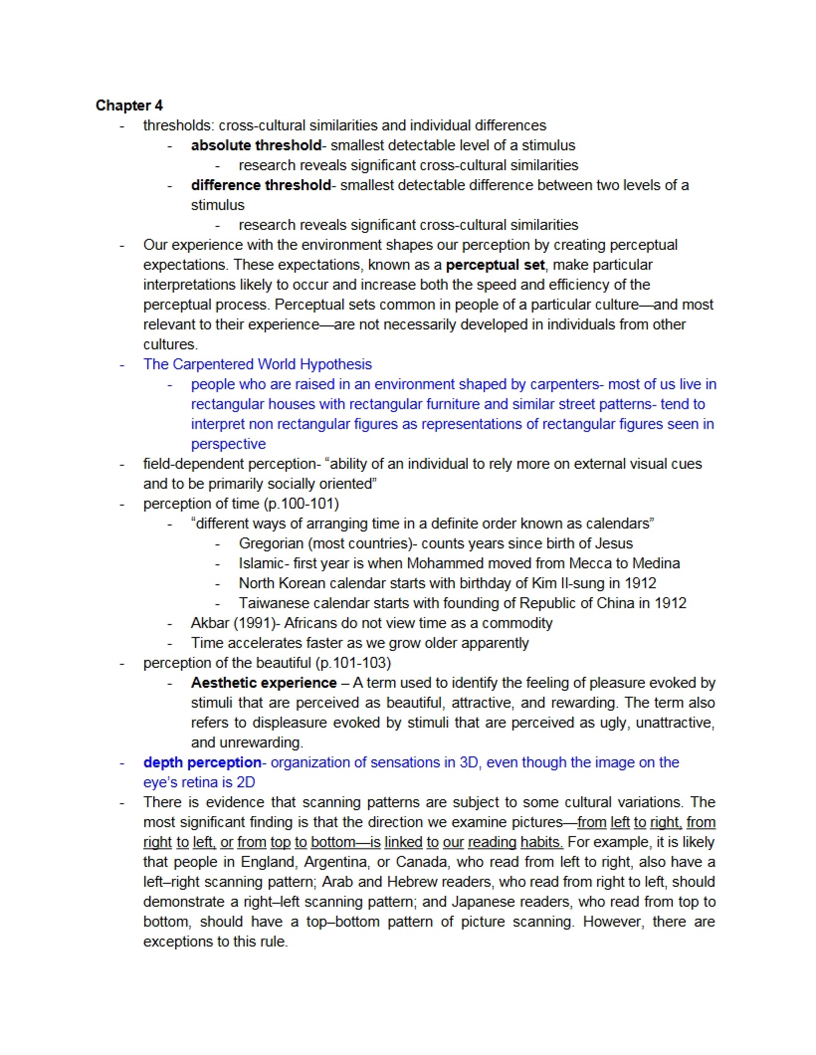 Fourth Chapter Cross-Cultural Psychology