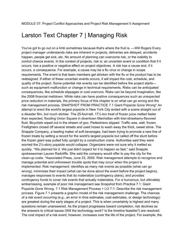Identifying and Managing Risks in Project Management
