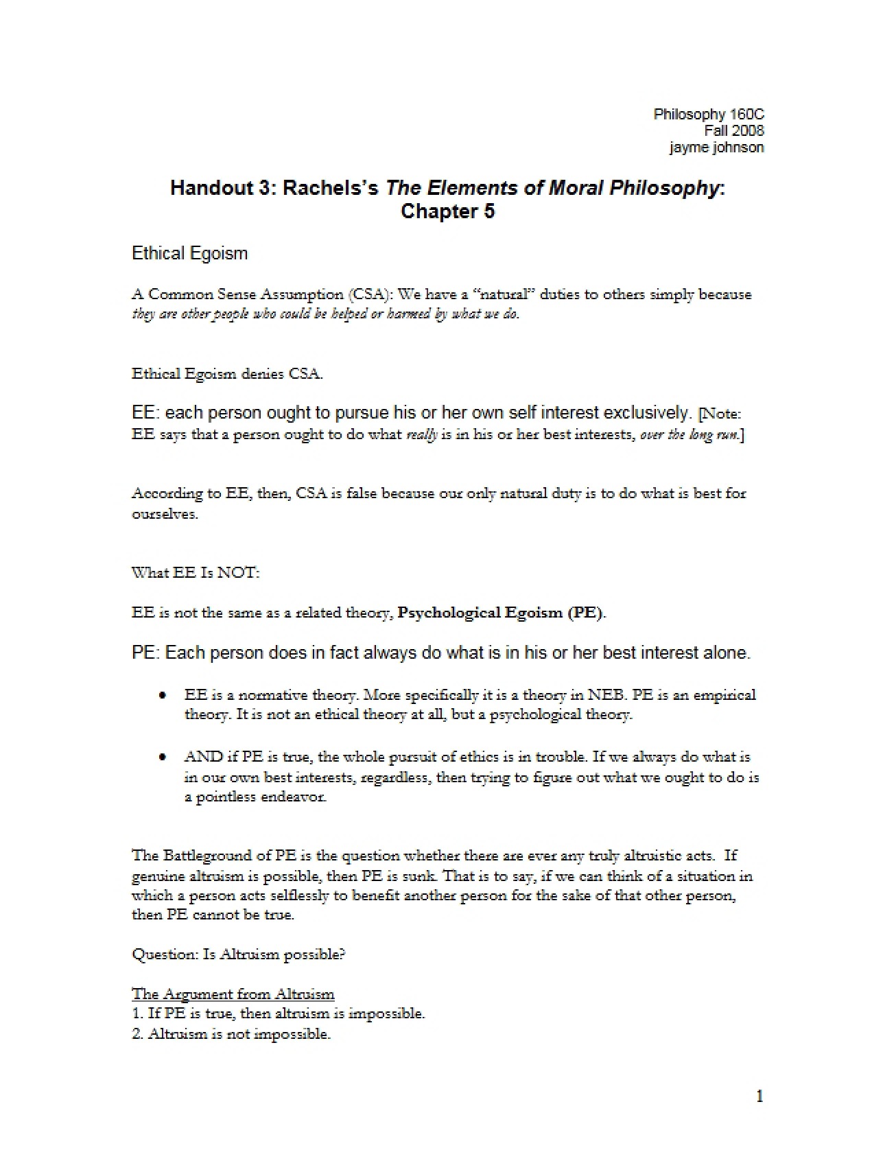 Rachels Elements of Moral Philosophy