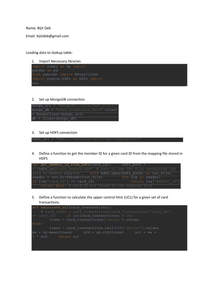 Data Loading to Lookup Table - Setup and Importing Libraries