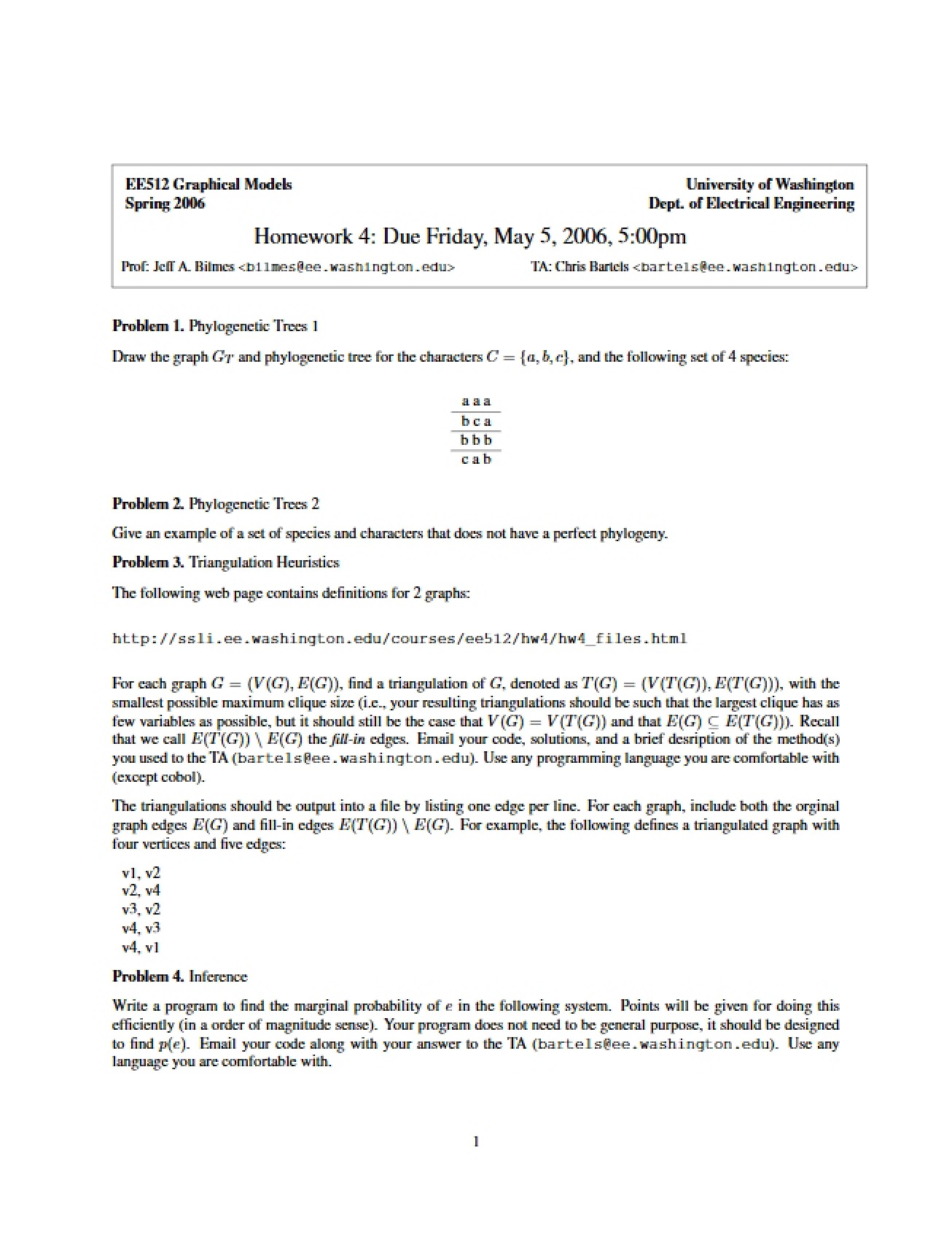 Assignment for Homework