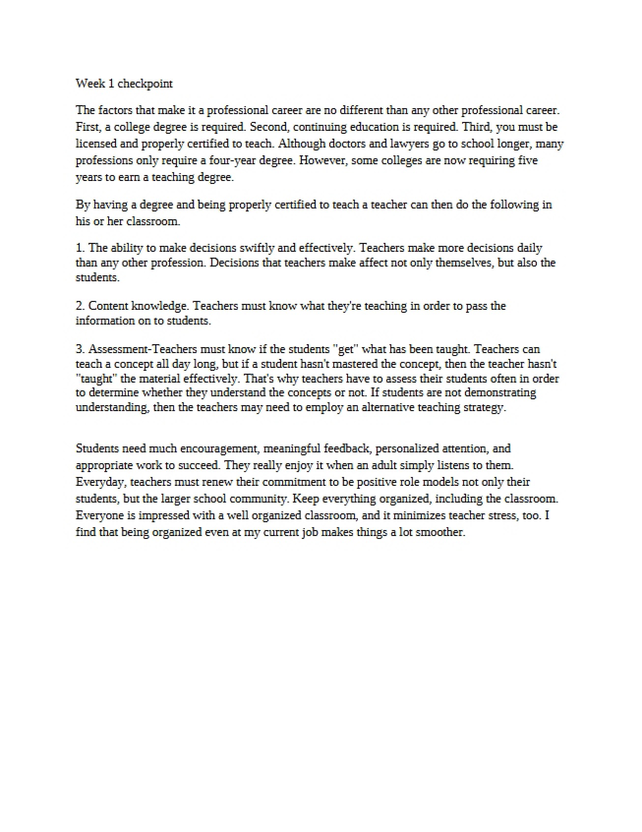Week 1 Checkpoint - 1 Pages