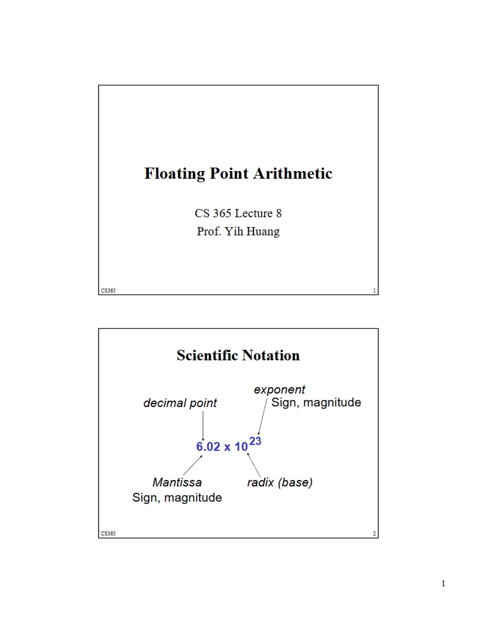 Arithmetic of Floating Points