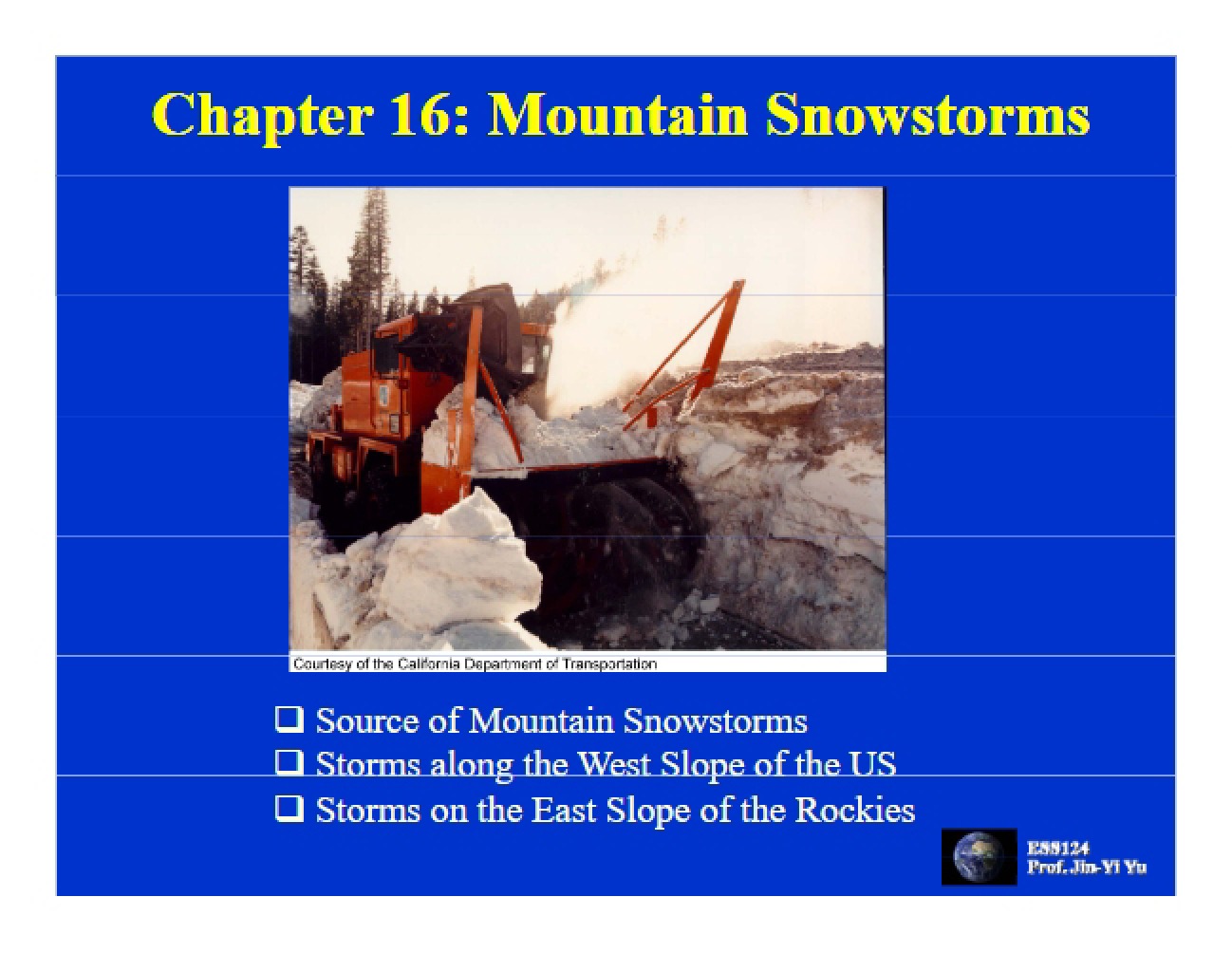 Snowstorms in Mountains