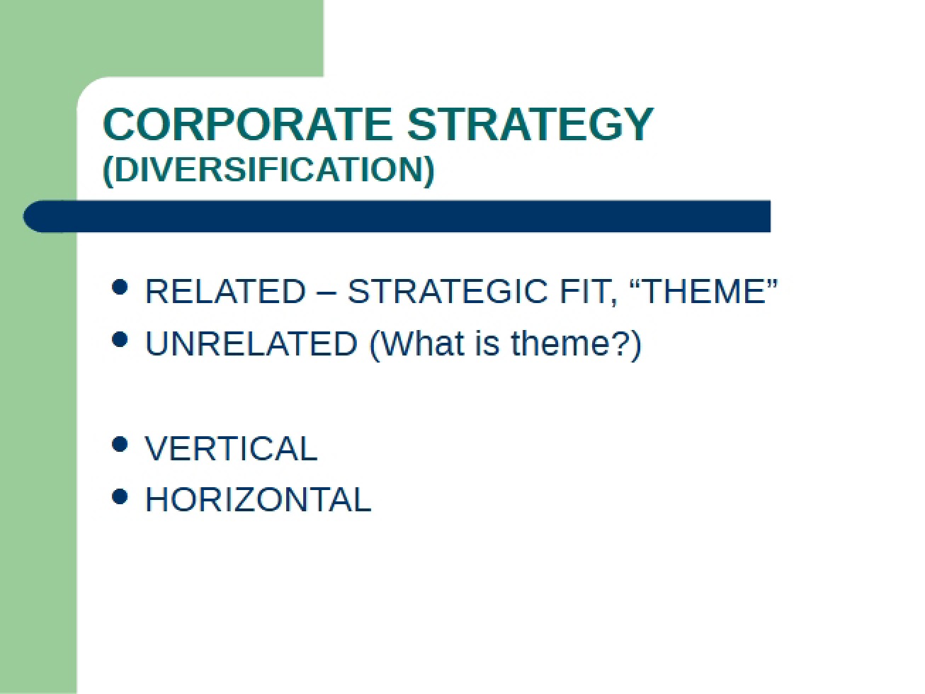 Strategic Management Corporate Strategy