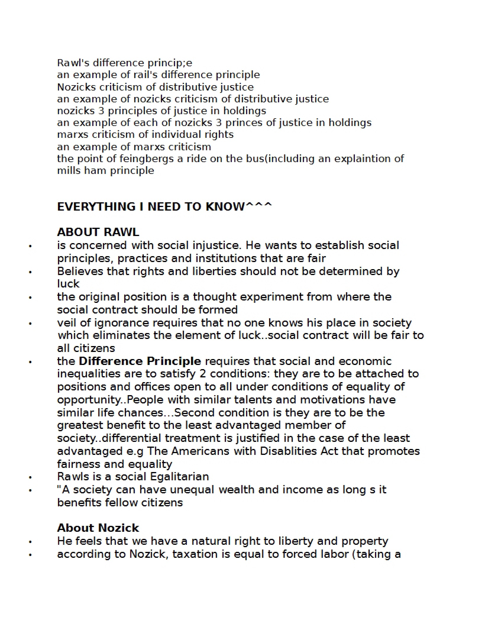 Rawls Ethics Concepts