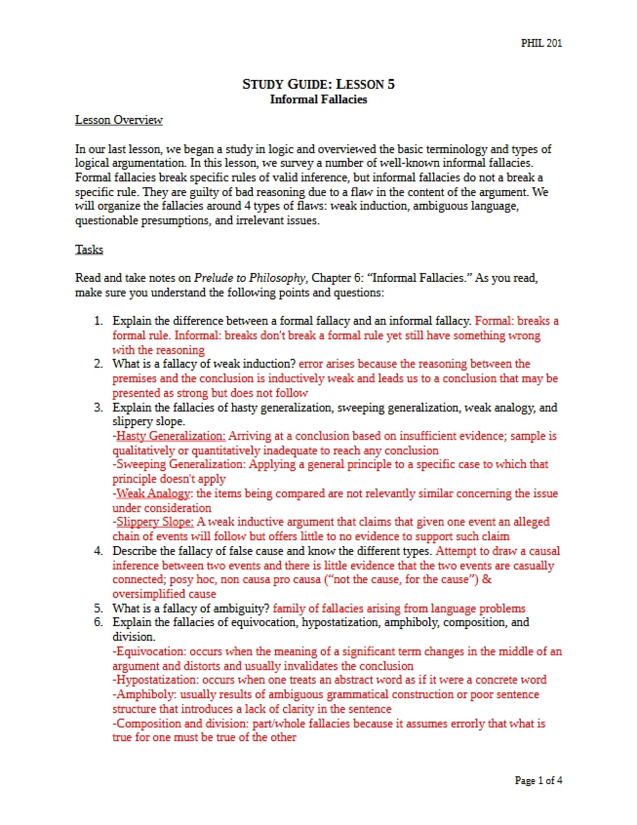 Comprehensive Study Guide for Lesson 5