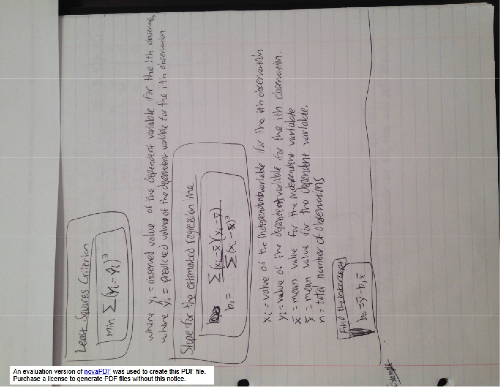 Statistics Notes