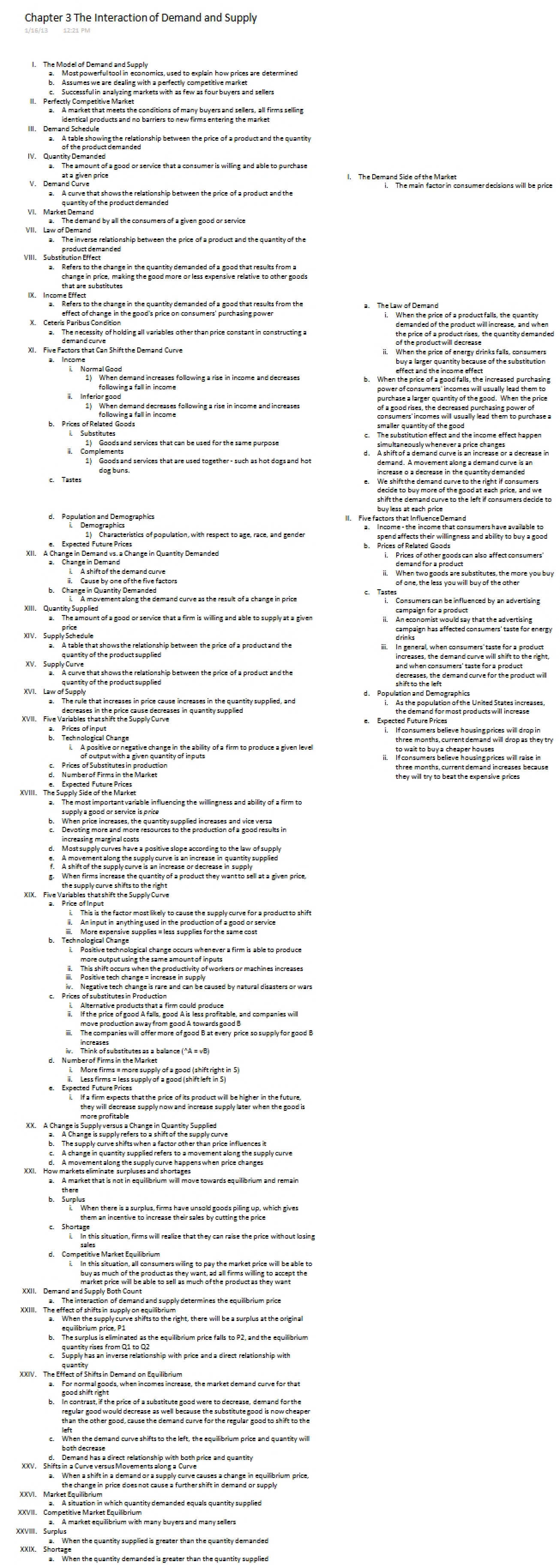 Third Chapter An Examination of the Interaction of Demand and Supply