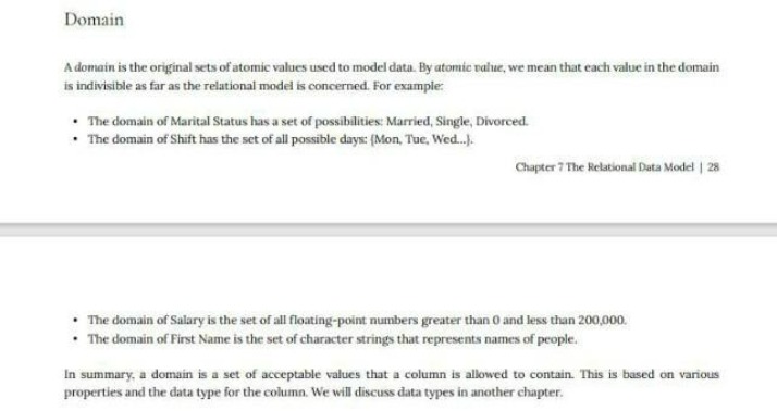 The Relational Data Model - Chapter 7