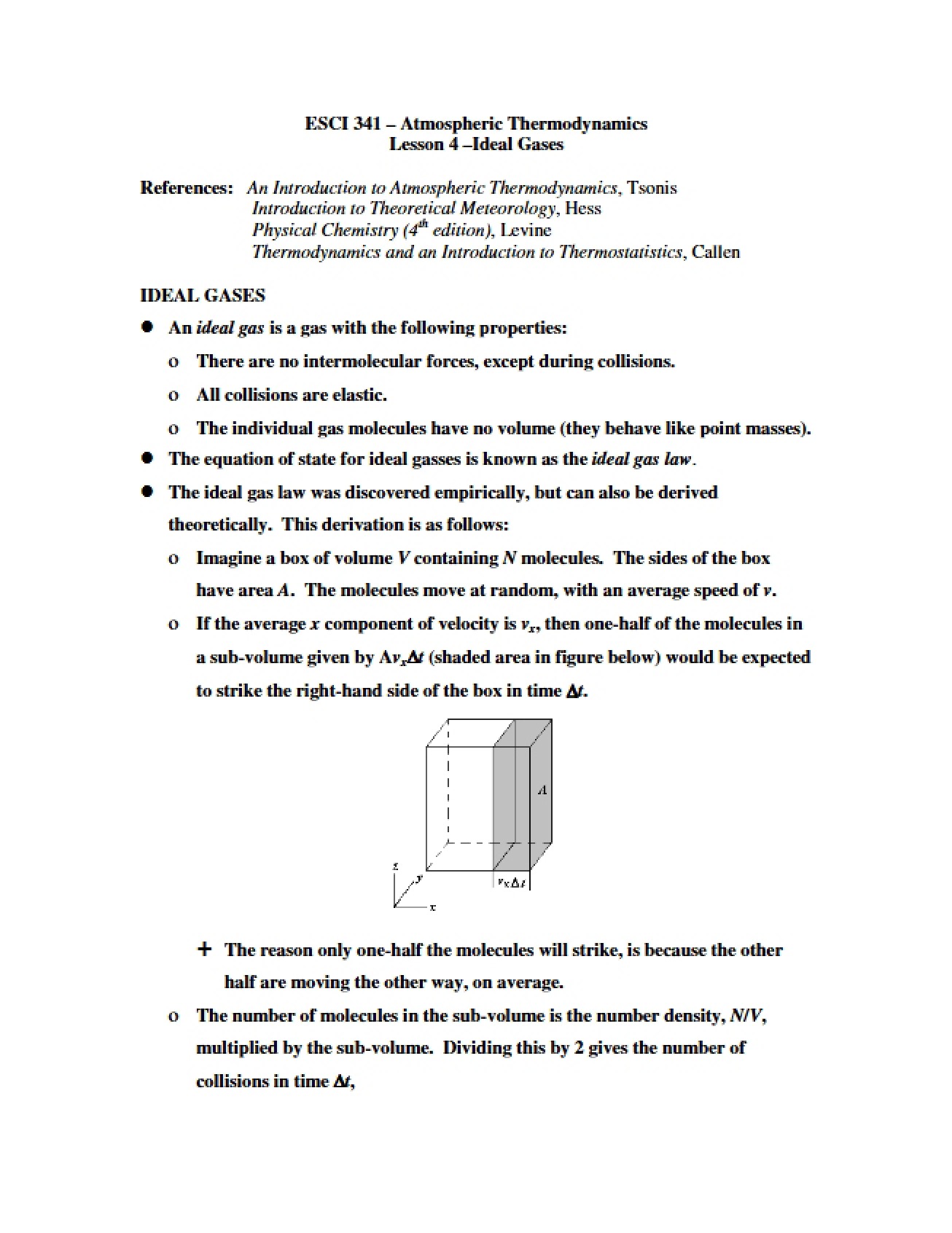 Thermodynamics in Meteorology - Atmospheric Thermodynamics