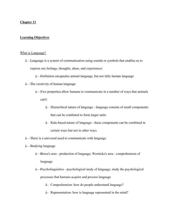 Language, Communication, Creativity, and Studying