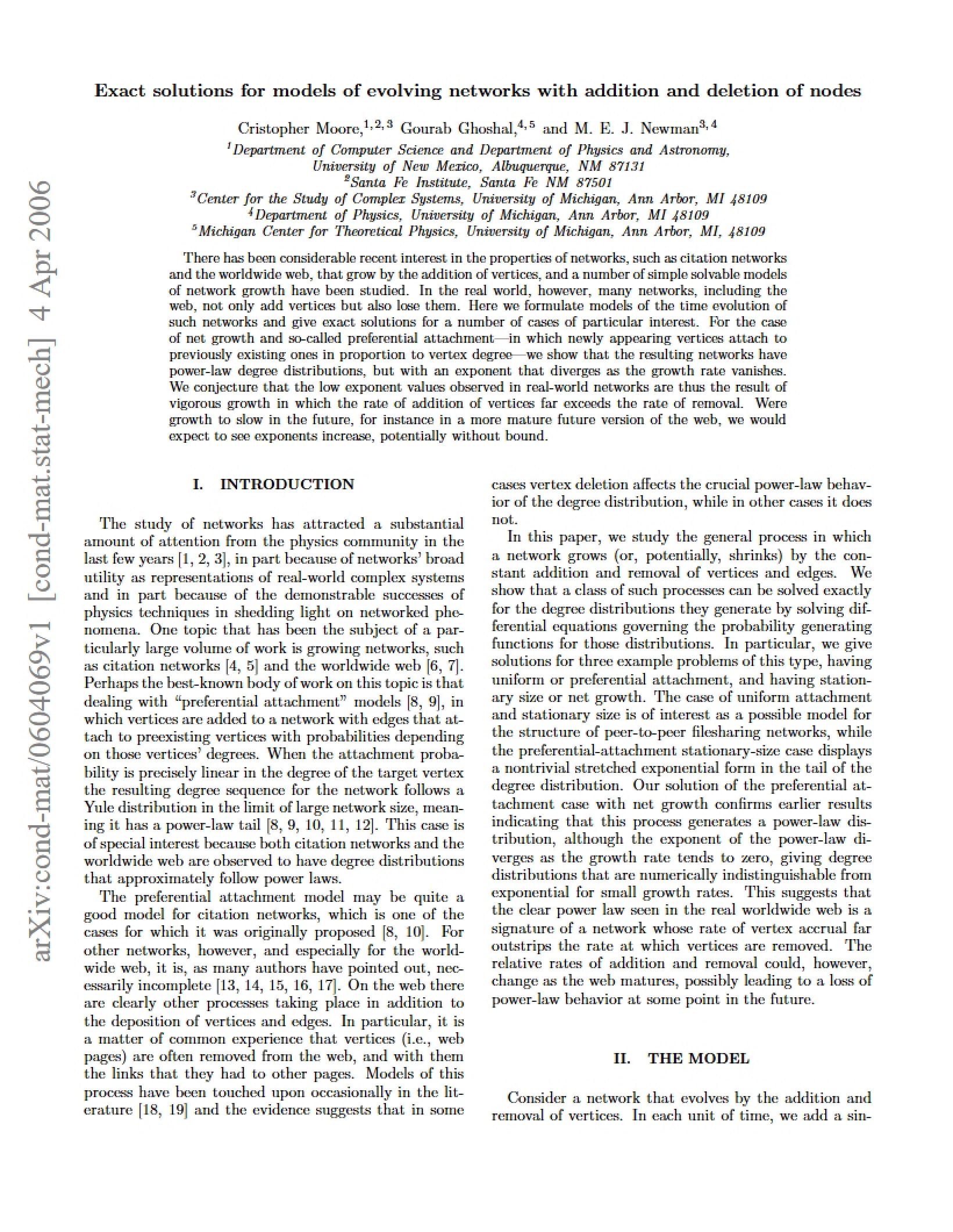 Evolving Networks Part 2