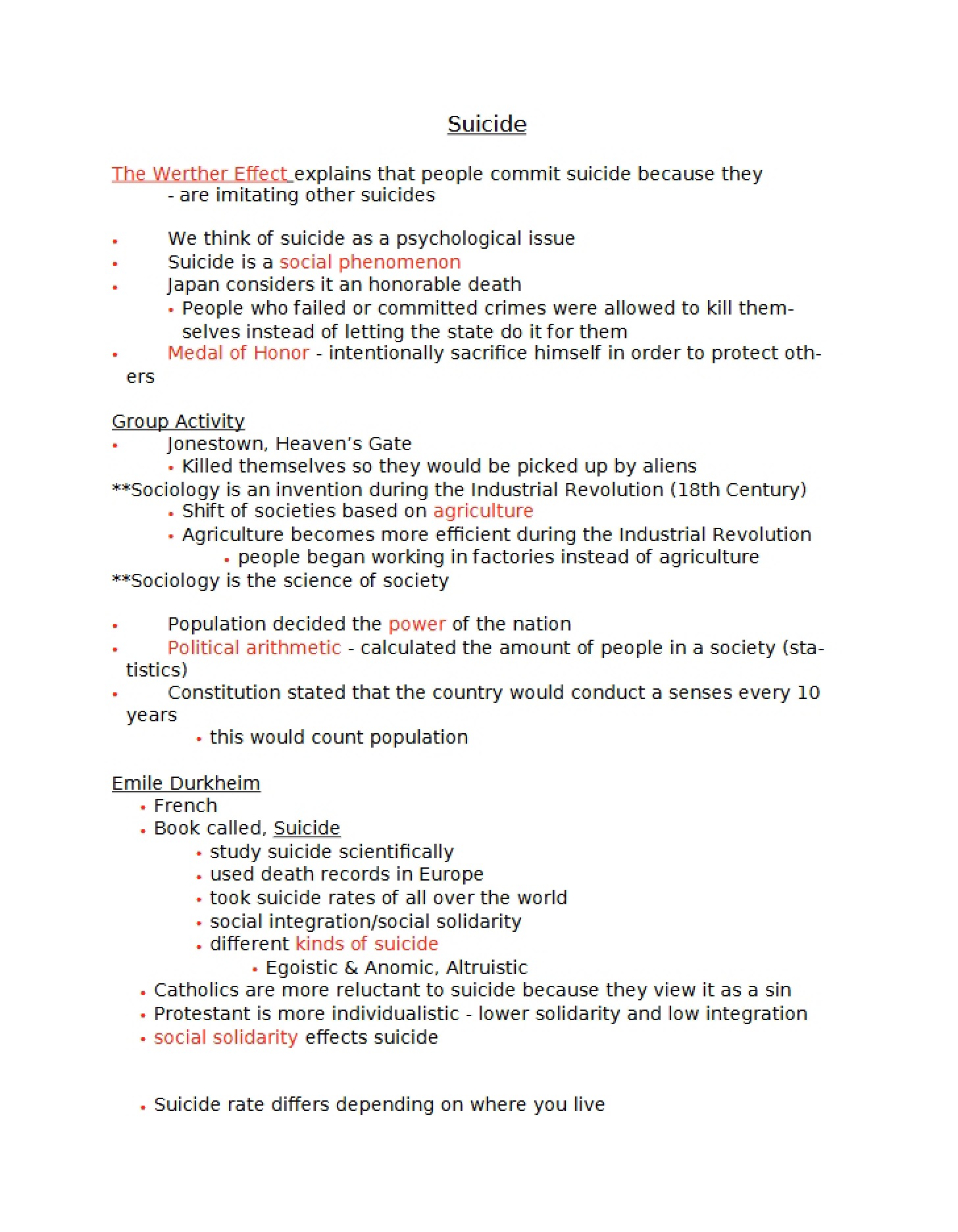 Werther Effect Analysis