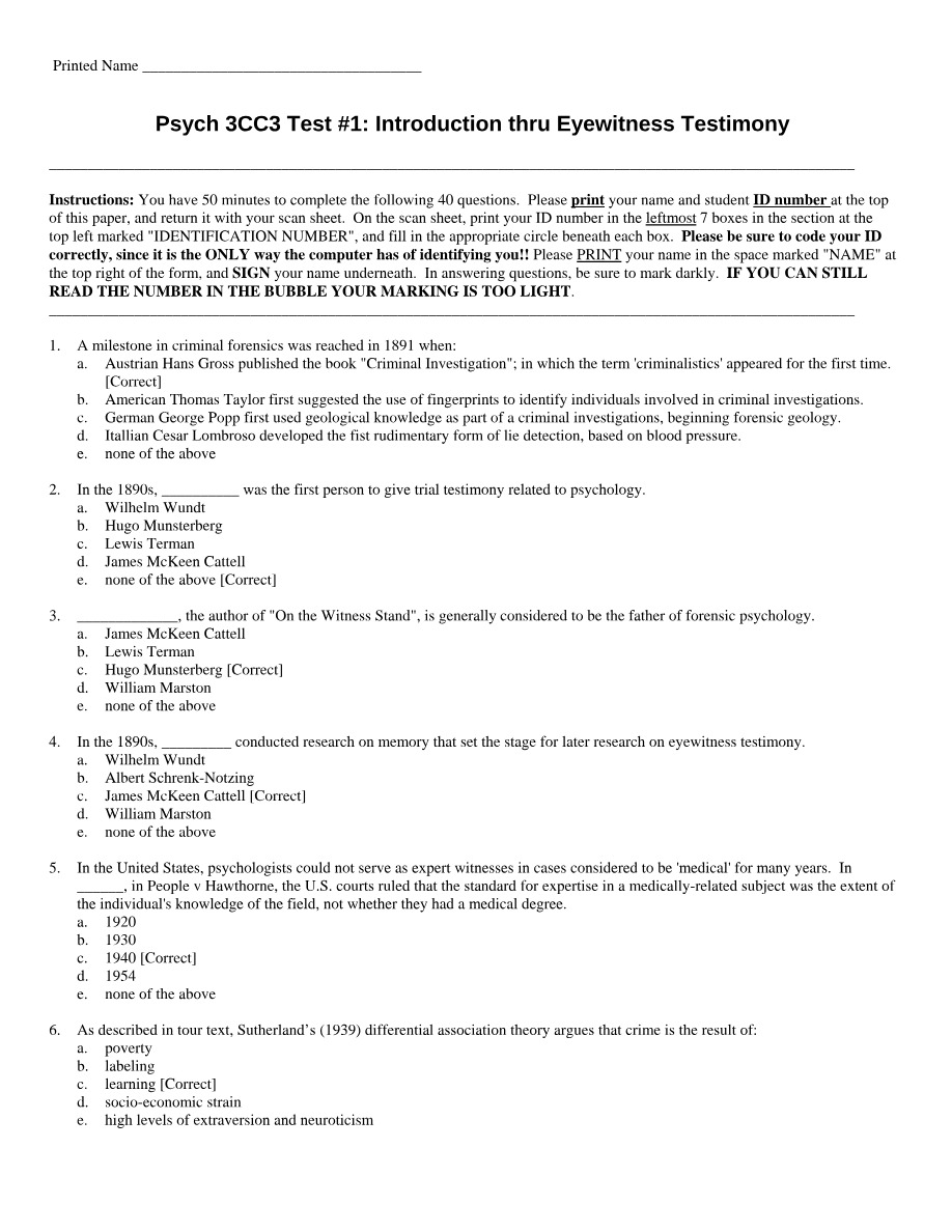 Midterm 1 for Psych 3CC3