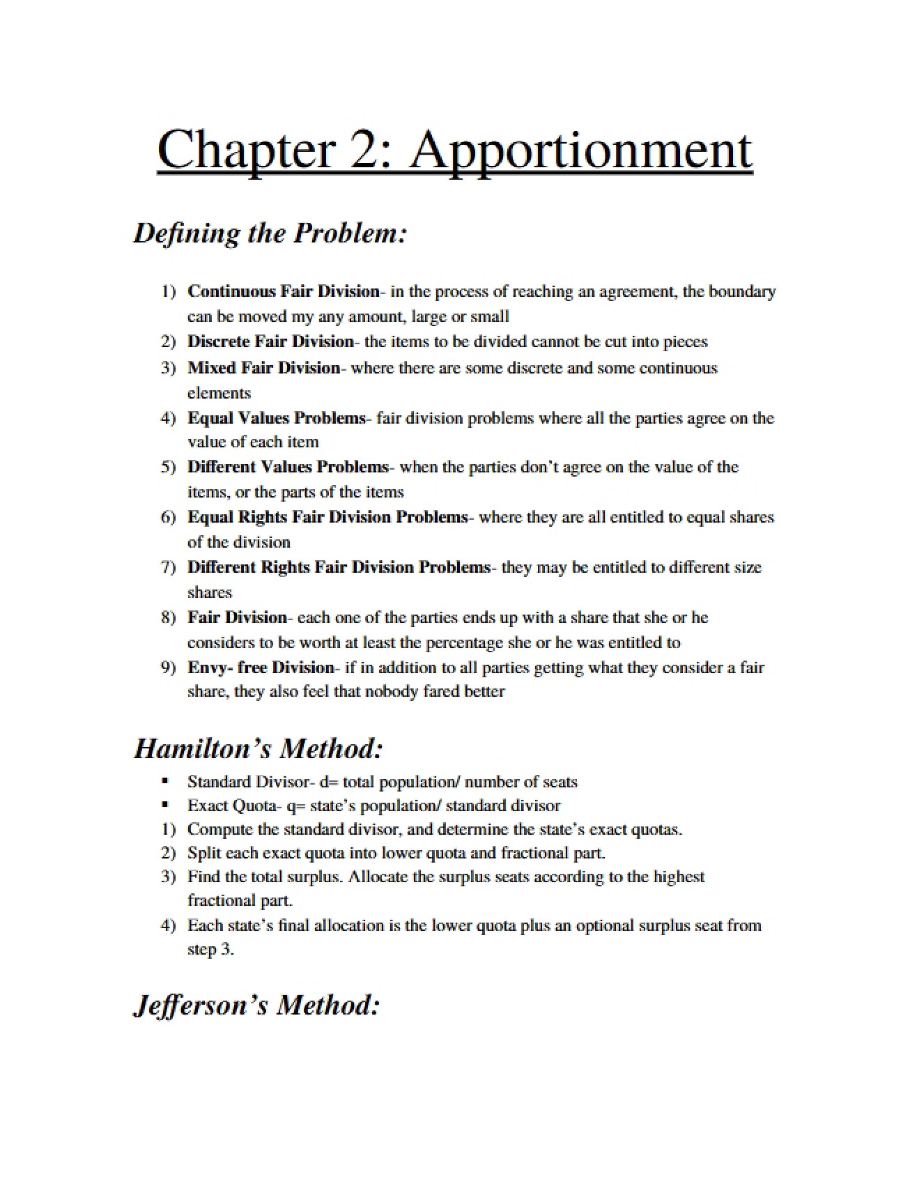 Second Chapter Guide to Apportionment