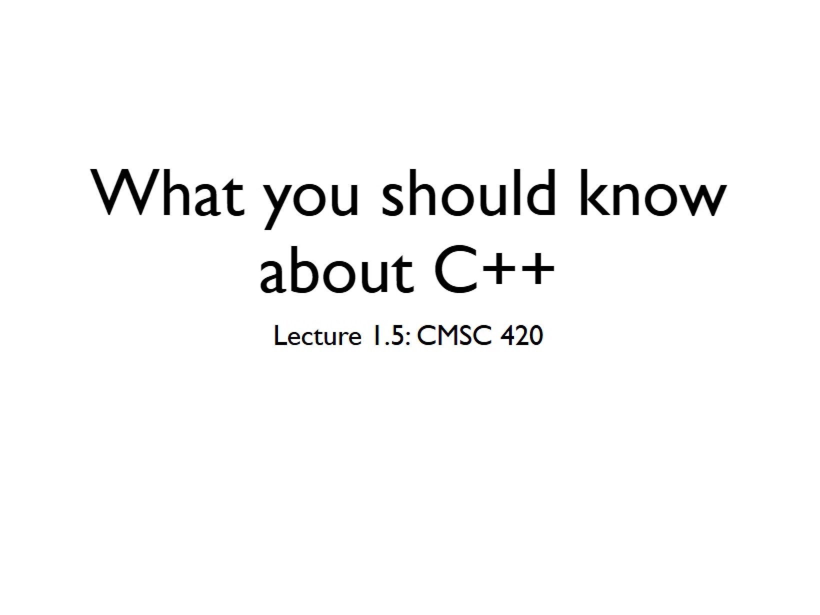 Essential C++ Programming Guidelines