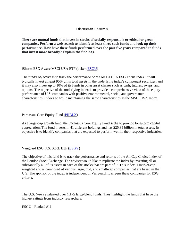BUS-421 - Discussion Forum 9