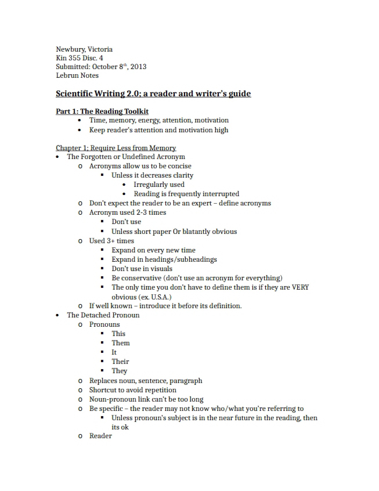 Notes on Lebrun