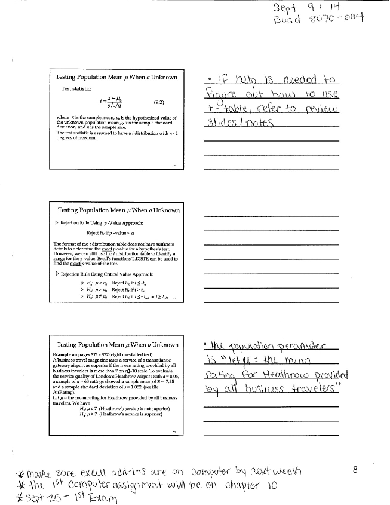 Mean Population Testing