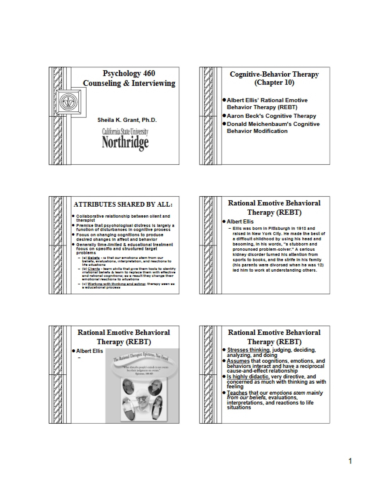 Interviewing and Counseling Methods