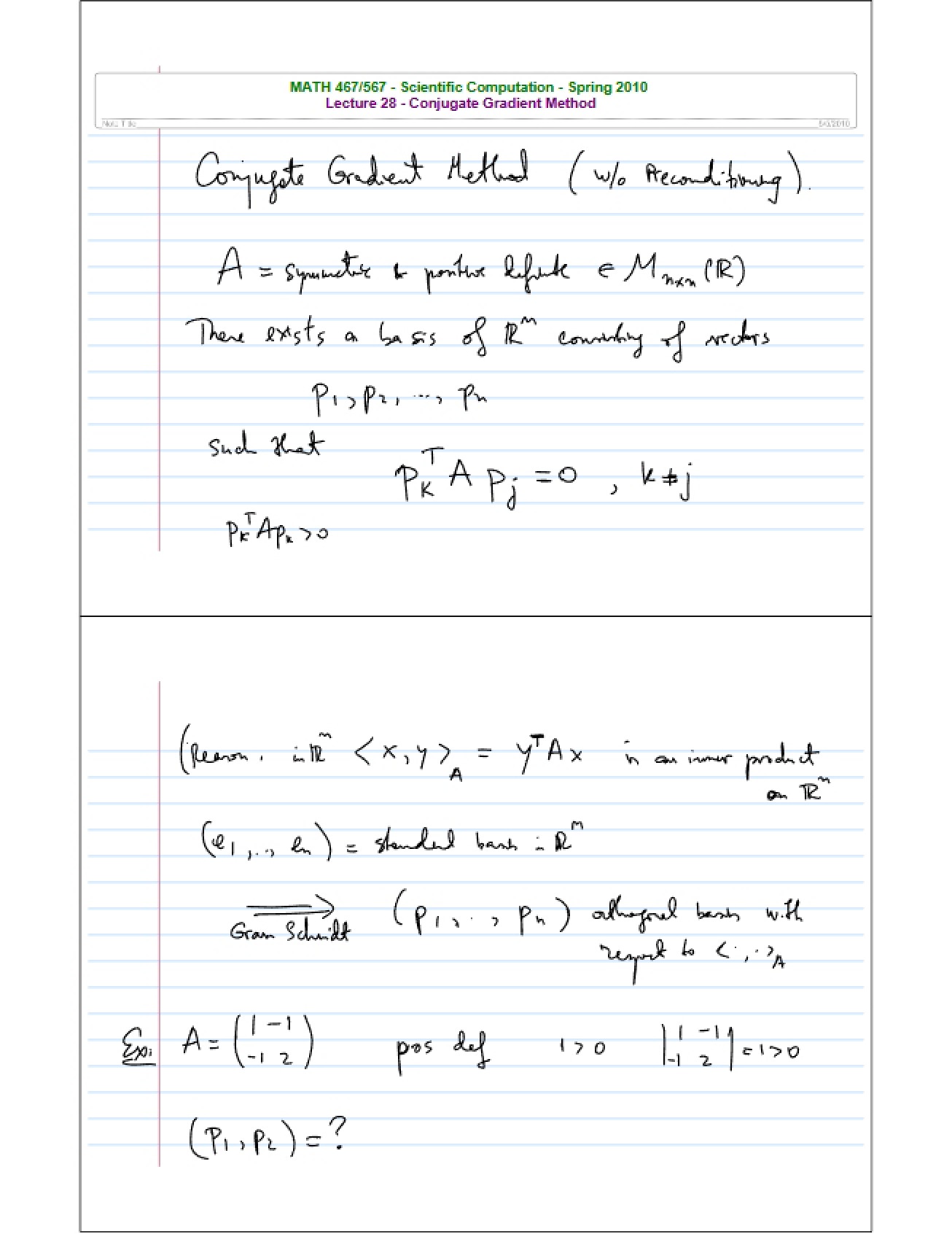 Second Set of Lecture Notes