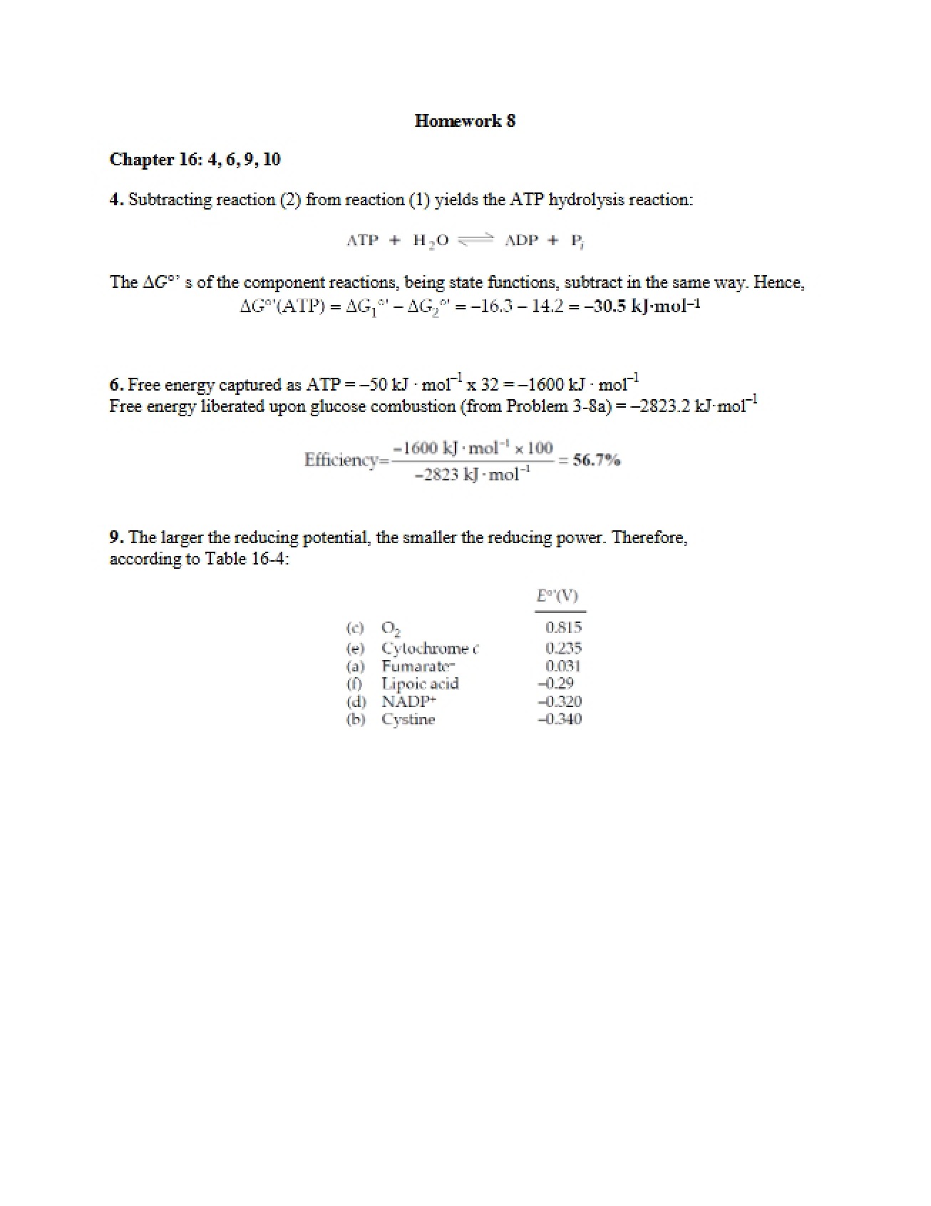 Solutions for Eighth Problem Set