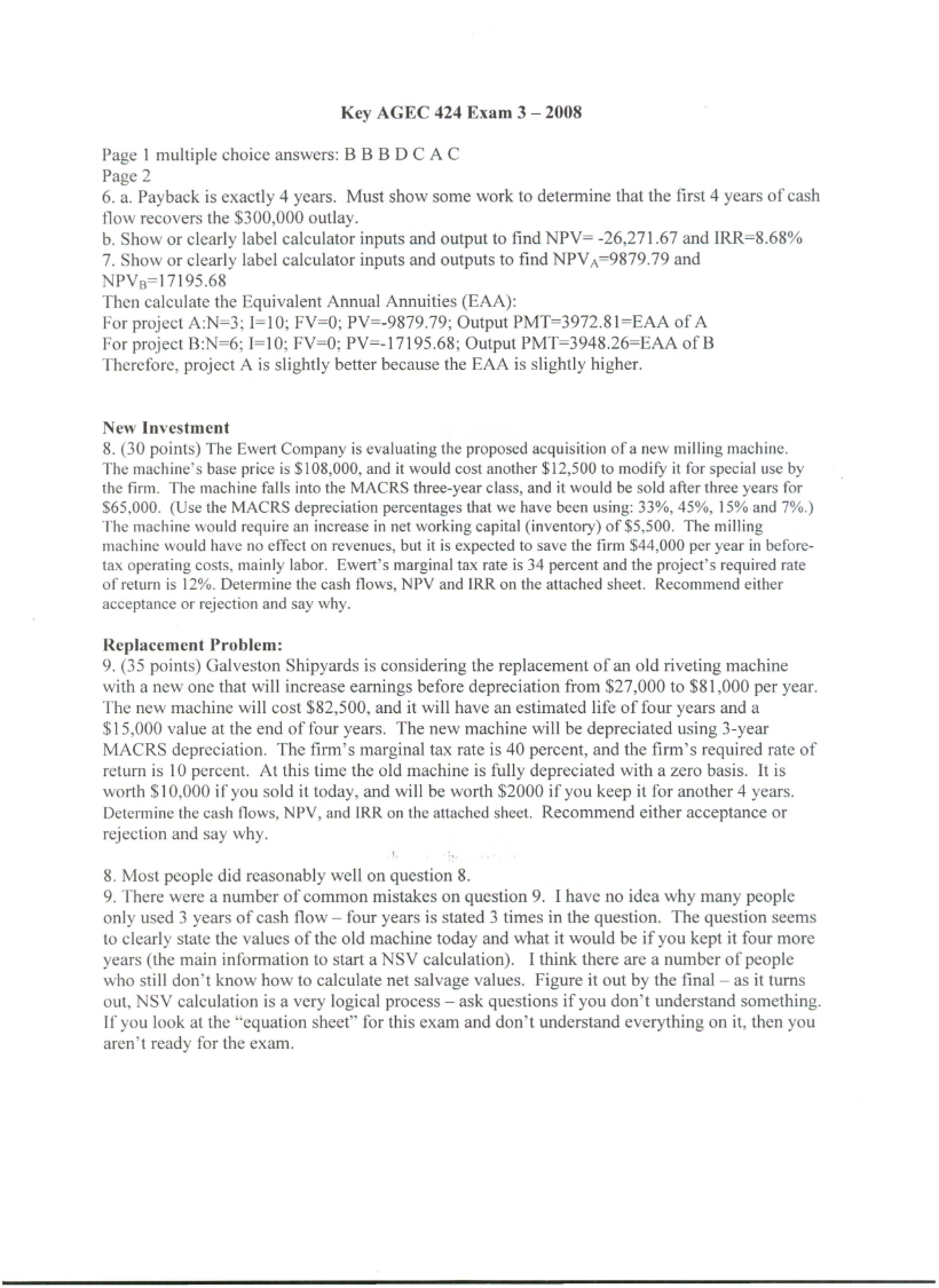 Exam Three