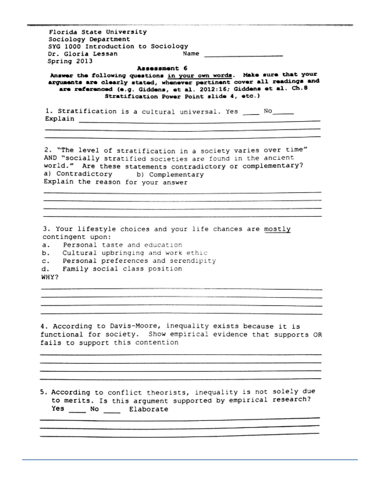Sixth Assessment