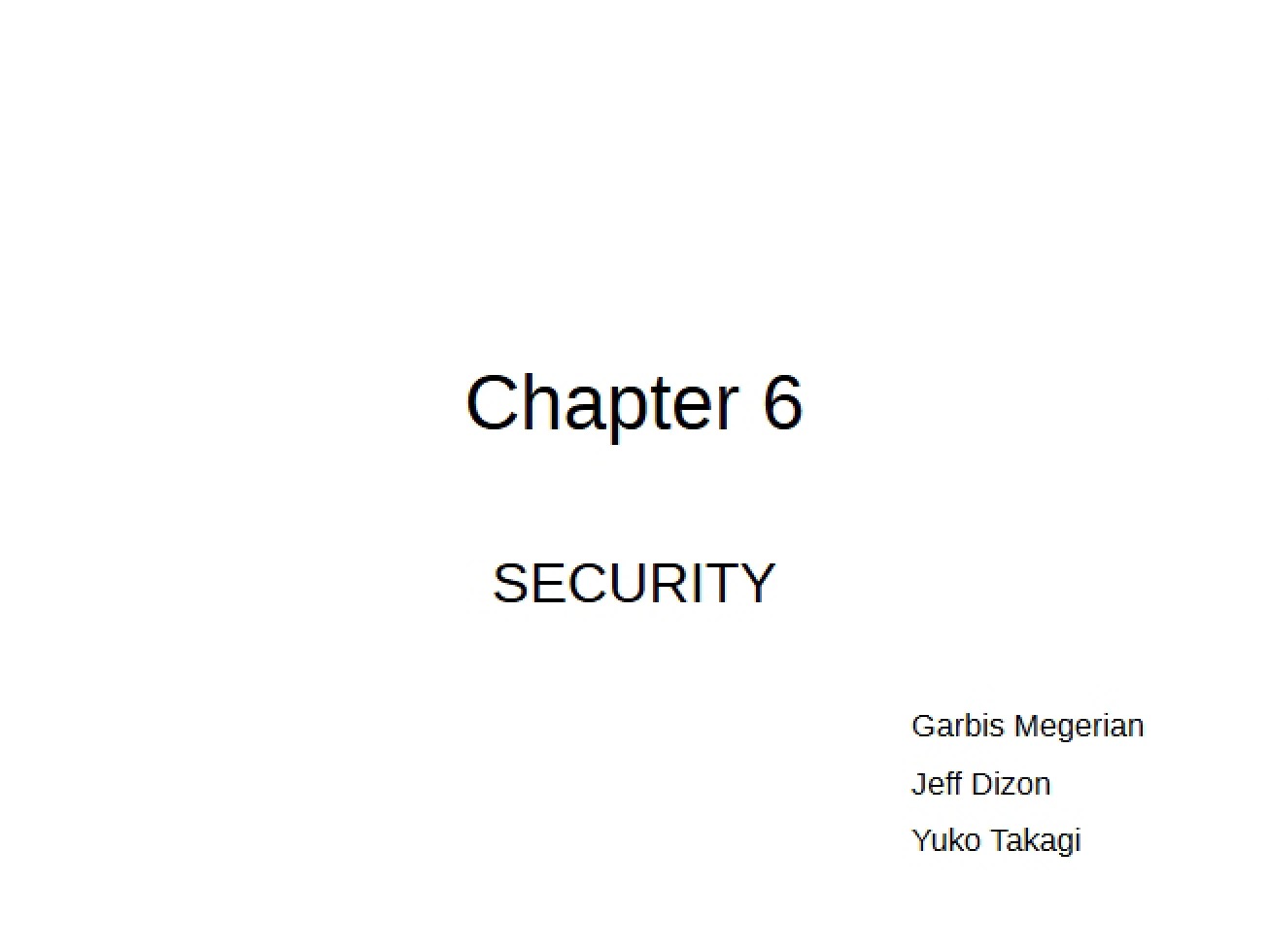 Security Concepts