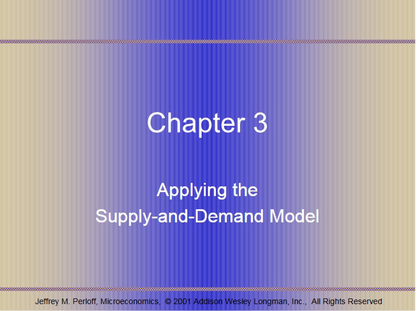 Supply and Demand Model Application