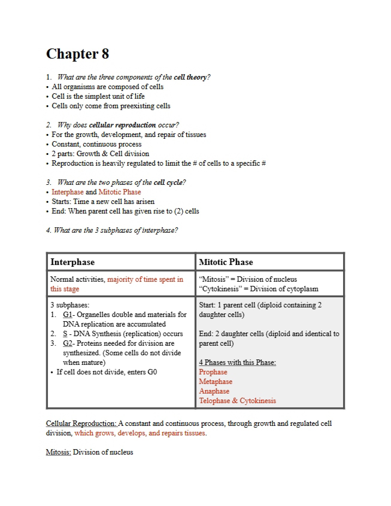 General Biology Chapter Eight