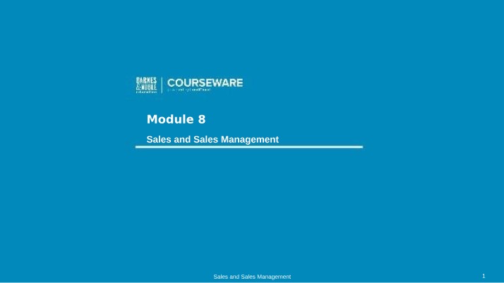 Sales and Sales Management - Guide