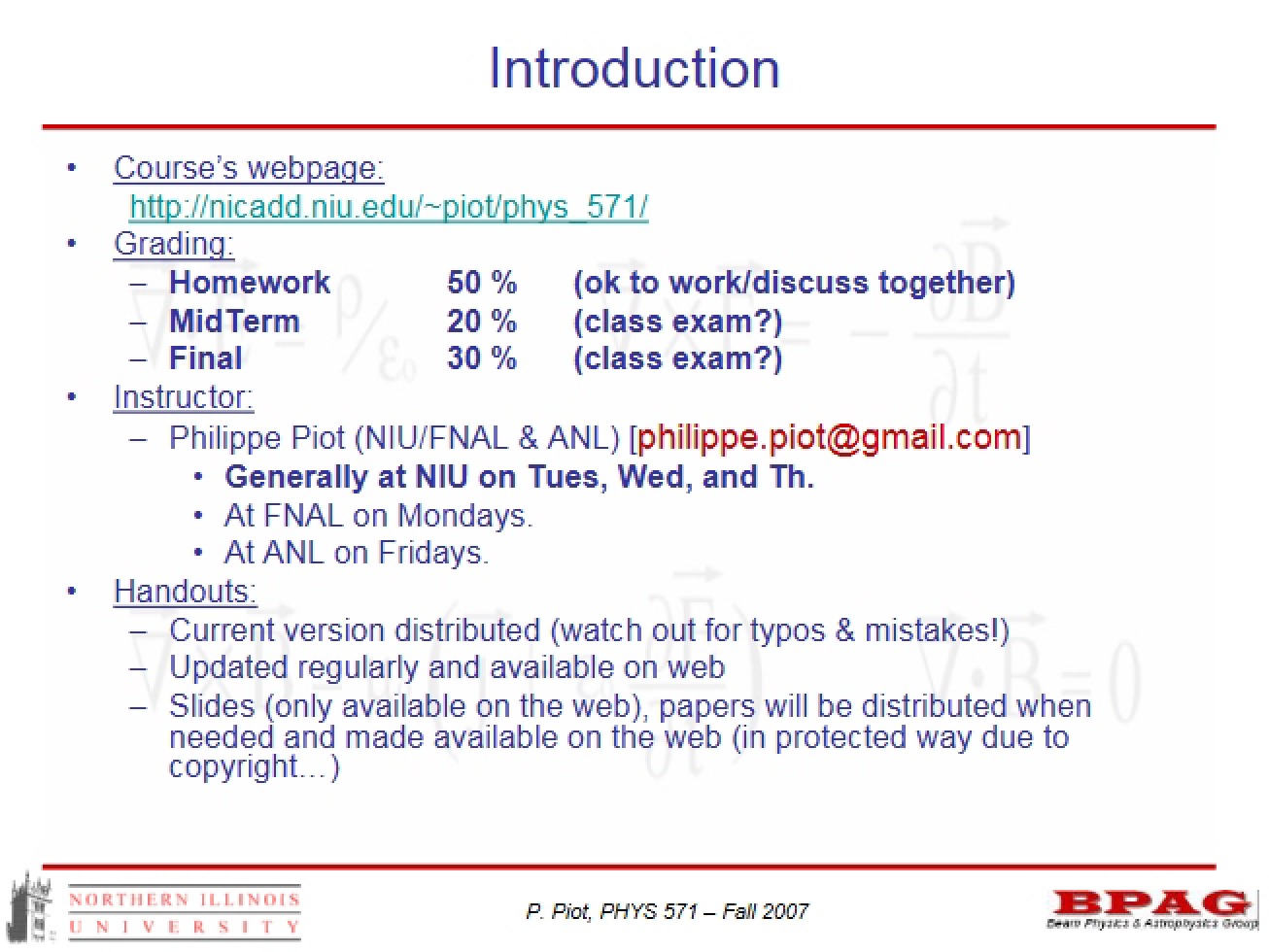 Class Notes Electromagnetic Theory