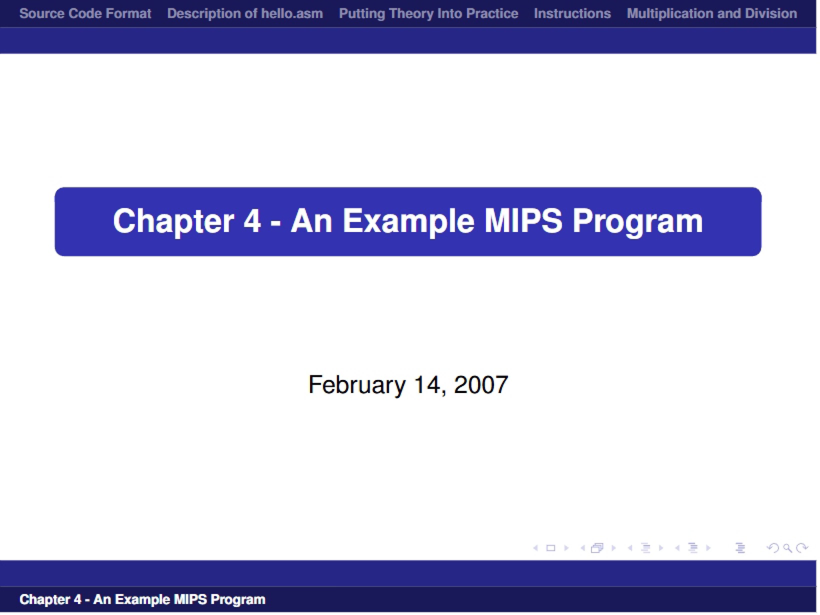 MIPS Program Example