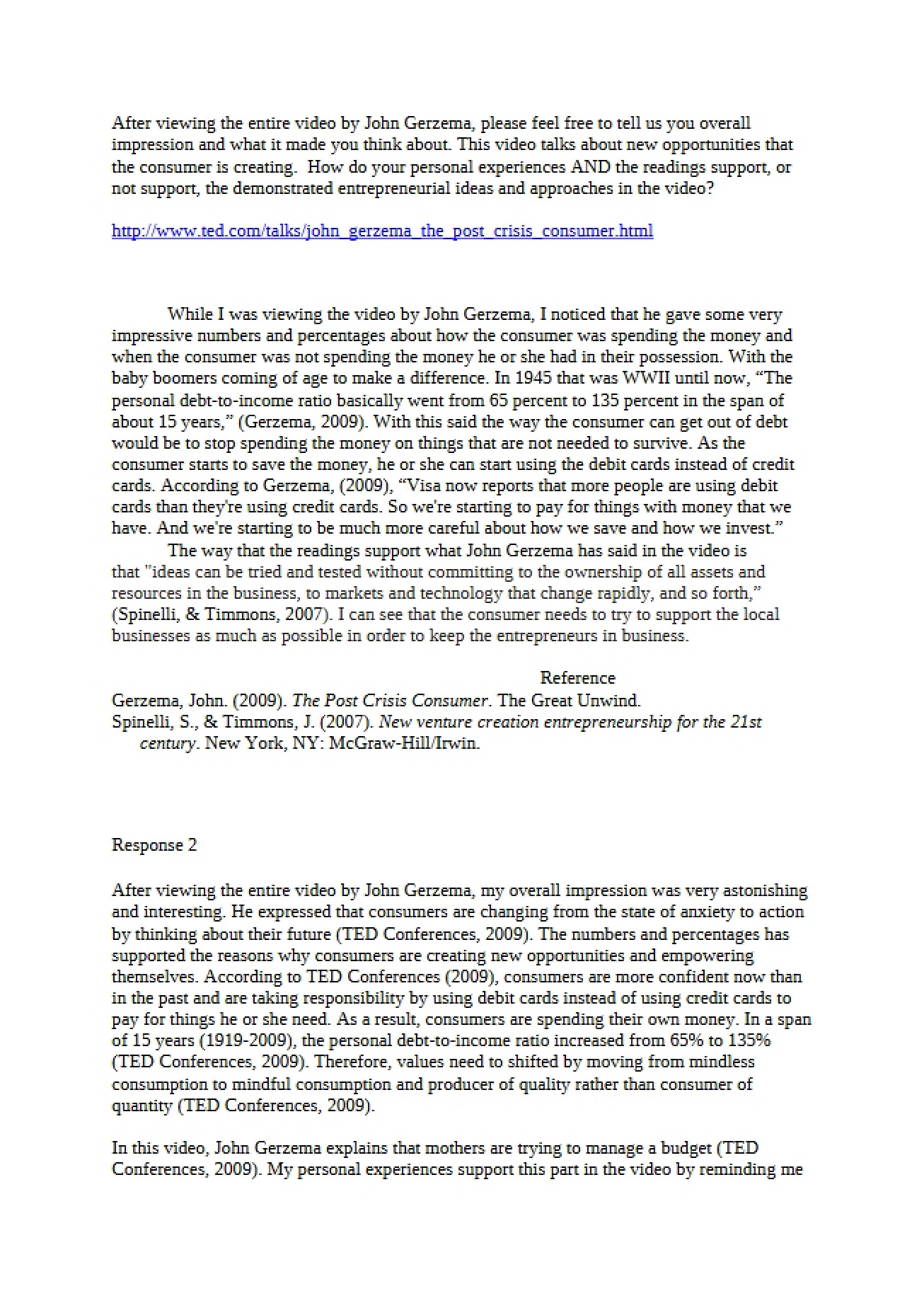 Analysis of John Gerzema