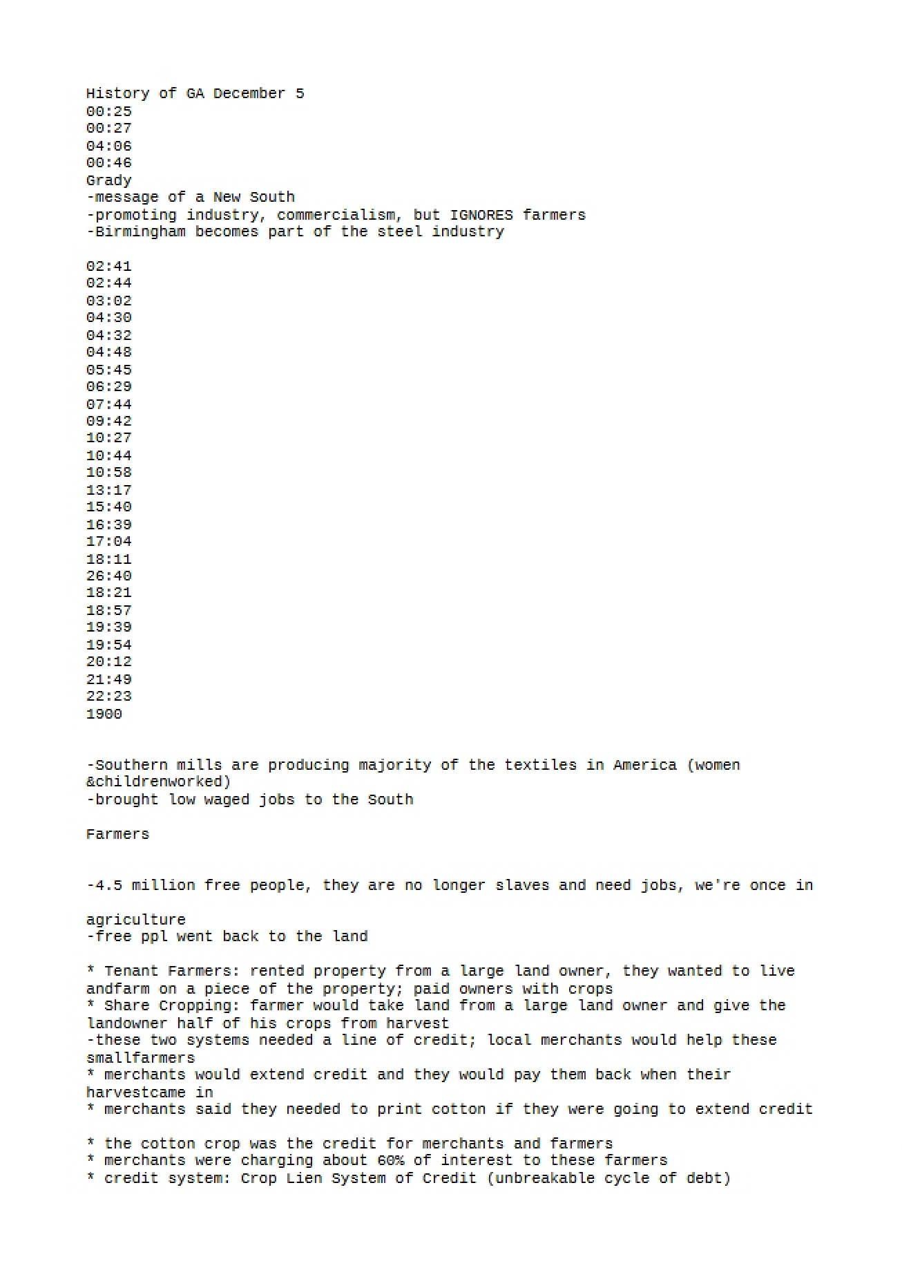 Third Set of Notes
