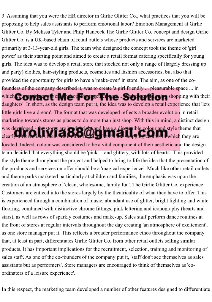 Girlie Glitter Co. Emotion Management