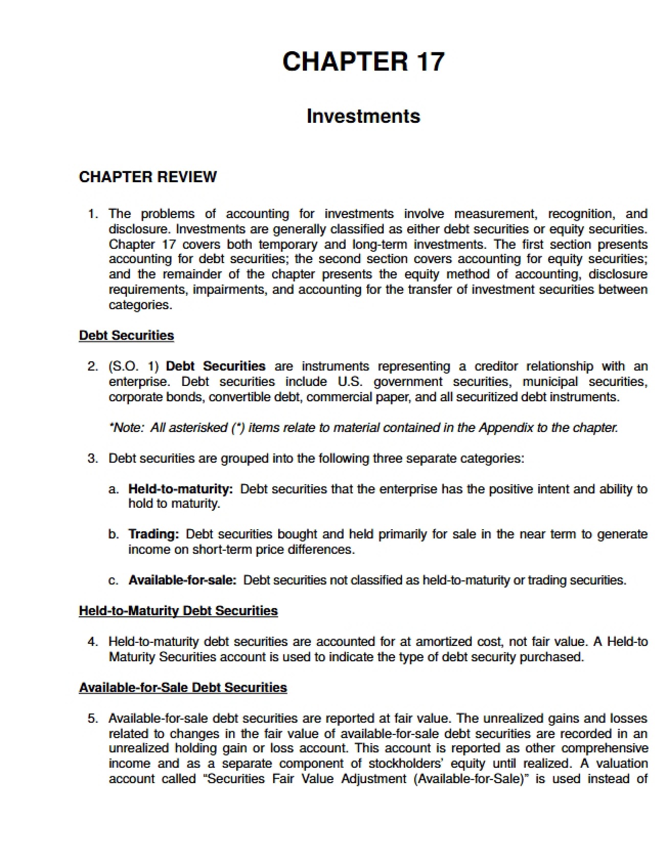 Investments Chapter 17