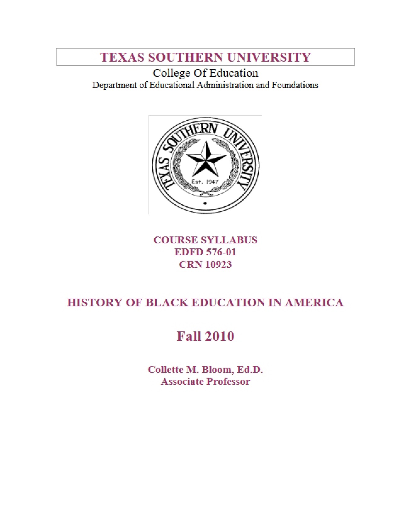 Syllabus